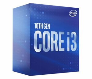 מעבד דור 10 Intel Core i3-10100 BOX 4Crs 8Thrd 4.3Ghz lga1200