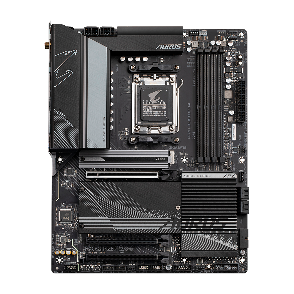 לוח Gigabyte X670 Aorus Elite AX 1.2 ATX AM5 DDR5 WIFI 6E BT5.2 2 לוח Gigabyte X670 Aorus Elite AX 1.2 ATX AM5 DDR5 WIFI 6E BT5.2 – תמונה 2