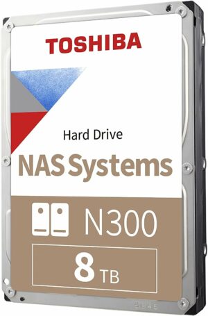 דיסק קשיח לנייח Toshiba 8TB N300 NAS 3.5 Inch SATA III 256MB 7200