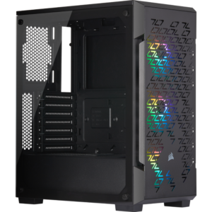 מארז שחור Corsair ICUE 220T RGB Airflow Mid Tower