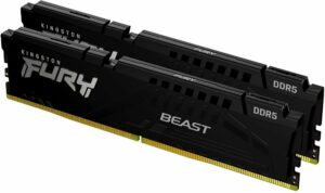 זכרון לנייח Kingston Fury Beast 32GB 2X16 DDR5 5200Mhz C36 KIT