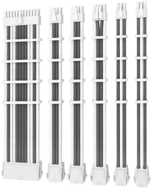 כבלים מאריכים Antec Sleeved extension Cable Kit Grey/White