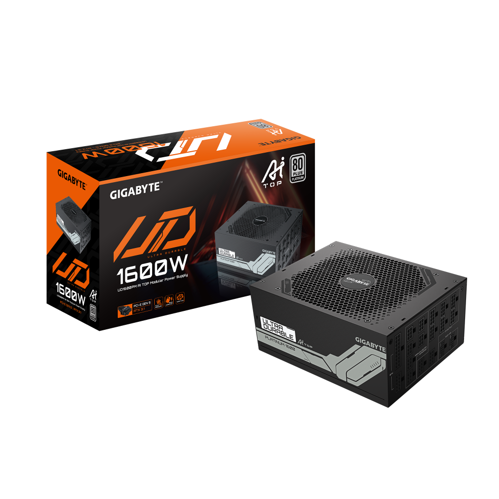 ספק כוח Gigabyte UD1600PM PG5 AI TOP 80 Plus Platinum Moddular 1 ספק כוח Gigabyte UD1600PM PG5 AI TOP 80 Plus Platinum Moddular