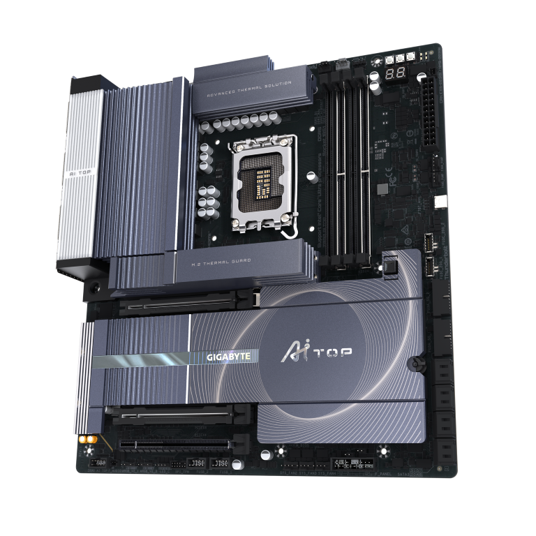 לוח אם Gigabyte Z890 AI TOP DDR5 10GB LAN Thunderbolt 5 WIFI7 5 לוח אם Gigabyte Z890 AI TOP DDR5 10GB LAN Thunderbolt 5 WIFI7 – תמונה 5