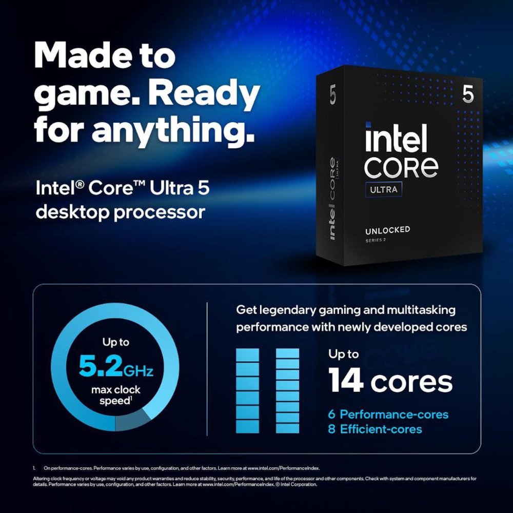 מעבד Intel Core Ultra 5 245KF Box Up To 5.2GHz NPU LGA 1851 4 מעבד Intel Core Ultra 5 245KF Box Up To 5.2GHz NPU LGA 1851 – תמונה 4