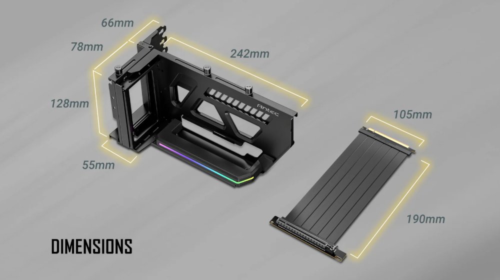 כבל ותושבת לכ. מסך Antec SHIFT ARGB - Vertical GPU Bracket Black 7 כבל ותושבת לכ. מסך Antec SHIFT ARGB - Vertical GPU Bracket Black – תמונה 7