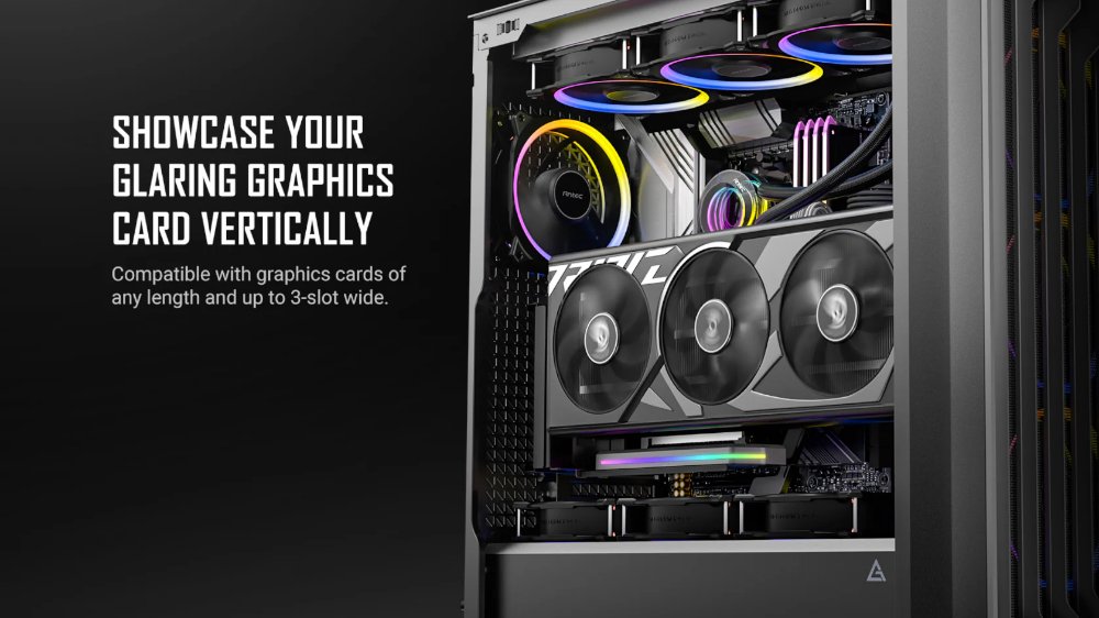 כבל ותושבת לכ. מסך Antec SHIFT ARGB - Vertical GPU Bracket Black 3 כבל ותושבת לכ. מסך Antec SHIFT ARGB - Vertical GPU Bracket Black – תמונה 3