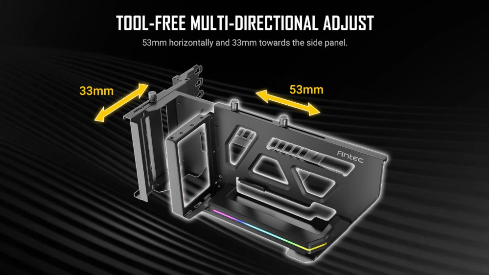 כבל ותושבת לכ. מסך Antec SHIFT ARGB - Vertical GPU Bracket Black 5 כבל ותושבת לכ. מסך Antec SHIFT ARGB - Vertical GPU Bracket Black – תמונה 5