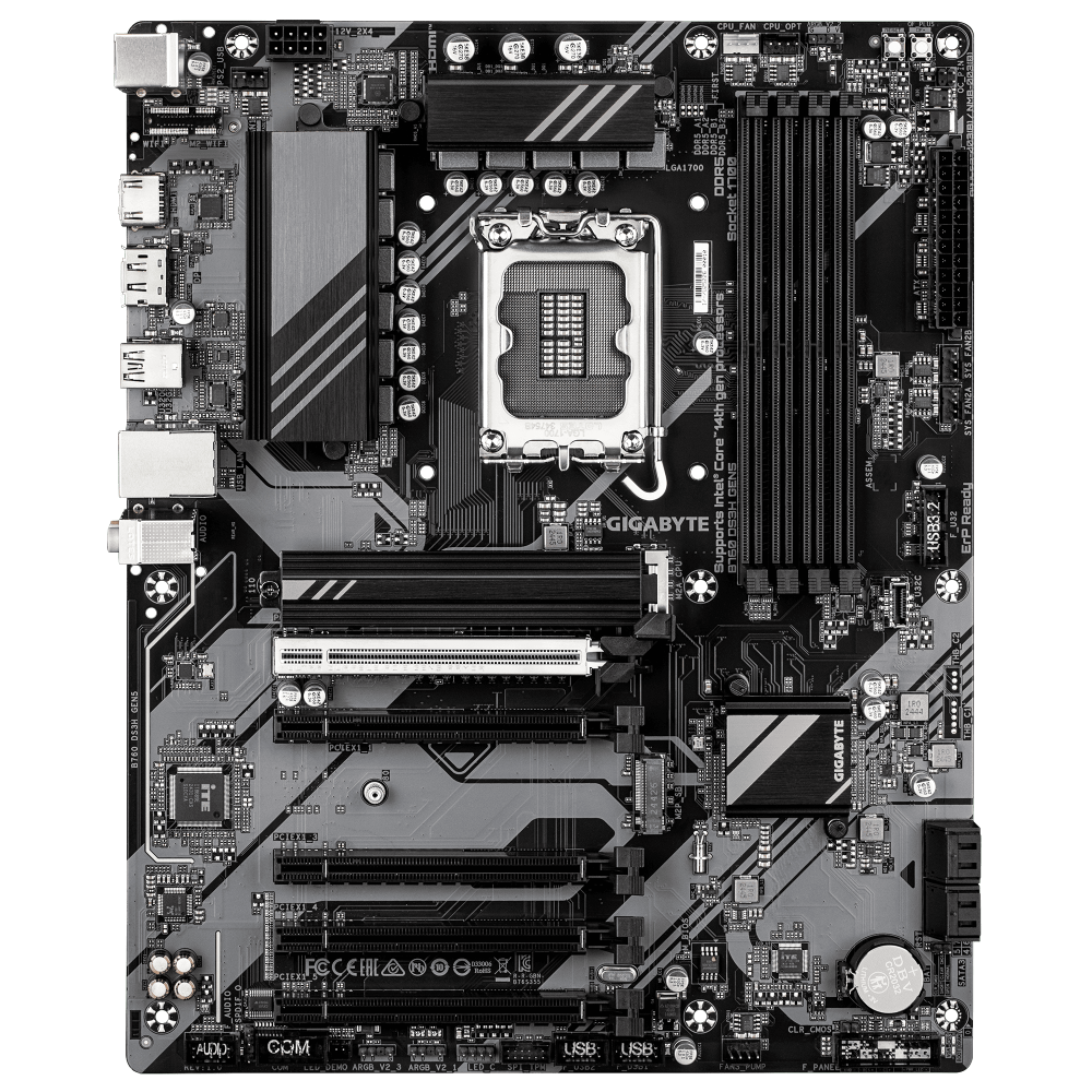 לוח אם אינטל Gigabyte B760 DS3H DDR5 Gen5 ATX DP HDMI LGA1700 2 לוח אם אינטל Gigabyte B760 DS3H DDR5 Gen5 ATX DP HDMI LGA1700 – תמונה 2