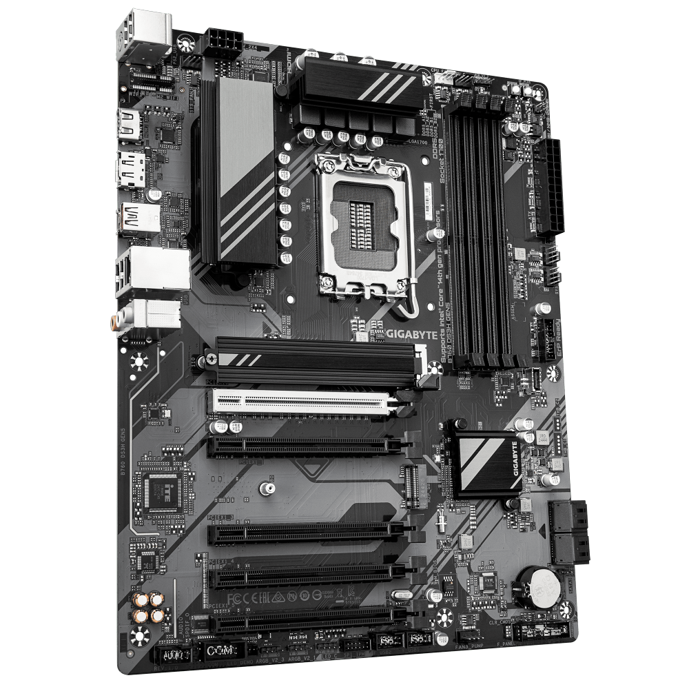 לוח אם אינטל Gigabyte B760 DS3H DDR5 Gen5 ATX DP HDMI LGA1700 3 לוח אם אינטל Gigabyte B760 DS3H DDR5 Gen5 ATX DP HDMI LGA1700 – תמונה 3