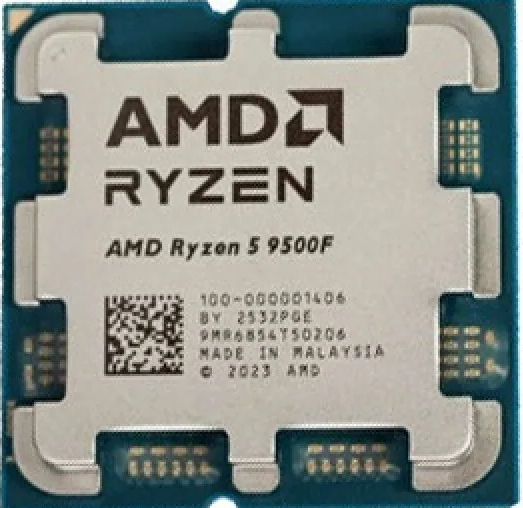 מעבד AMD Ryzen5 9500F AM5 6 Cores 12 Threads 5Ghz no Gpu no Fan 1 מעבד AMD Ryzen5 9500F AM5 6 Cores 12 Threads 5Ghz no Gpu no Fan