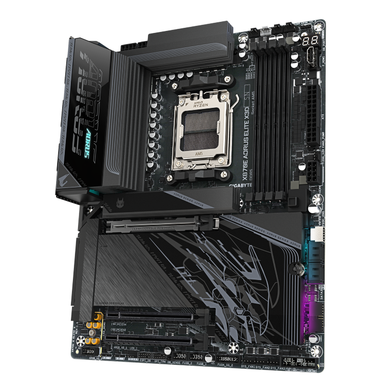 לוח אם GIGABYE X870E AORUS ELITE X3D ATX WIFI7 DDR5 5GBE LAN 3 לוח אם GIGABYE X870E AORUS ELITE X3D ATX WIFI7 DDR5 5GBE LAN – תמונה 3