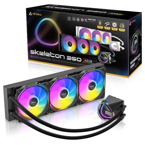 קירור נוזלי משולש Antec SKELETON 360 ARGB Black INTEL/AMD 1 קירור נוזלי משולש Antec SKELETON 360 ARGB Black INTEL/AMD