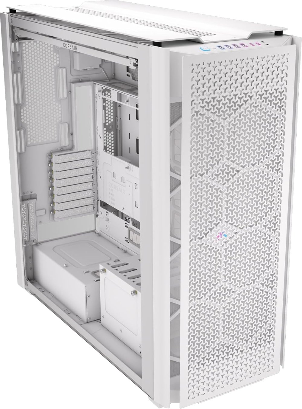 מארז לבן Corsair 9000D Airflow E-ATX Super-Tower Type-C InfiniRai 1 מארז לבן Corsair 9000D Airflow E-ATX Super-Tower Type-C InfiniRai