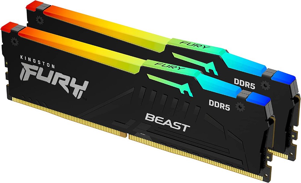זכרון לנייח Kingston FURY BEAST RGB 64GB 2x32GB DDR5 6000MMHZ C36 1 זכרון לנייח Kingston FURY BEAST RGB 64GB 2x32GB DDR5 6000MMHZ C36