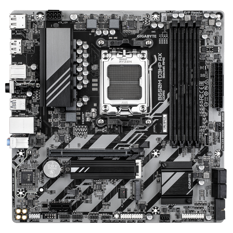 לוח אם Gigabyte B650M D3HP AX 1.3 DDR5 AM5 WIFI BT Micro-Atx 2 לוח אם Gigabyte B650M D3HP AX 1.3 DDR5 AM5 WIFI BT Micro-Atx – תמונה 2