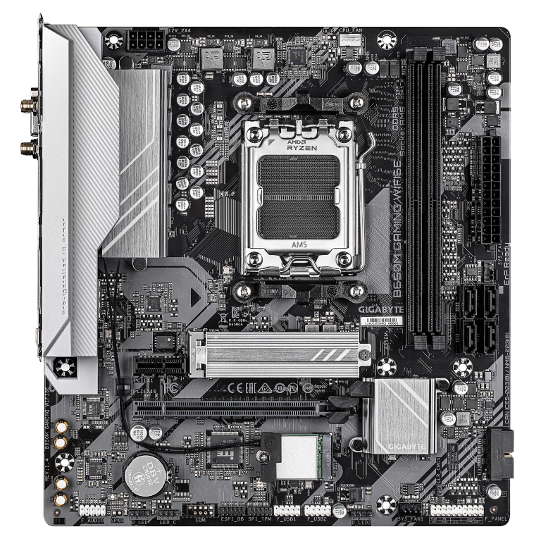 לוח אם Gigabyte B650M Gaming WIFI 6E 1.4 AM5 DDR5 Micro-ATX 2 לוח אם Gigabyte B650M Gaming WIFI 6E 1.4 AM5 DDR5 Micro-ATX – תמונה 2