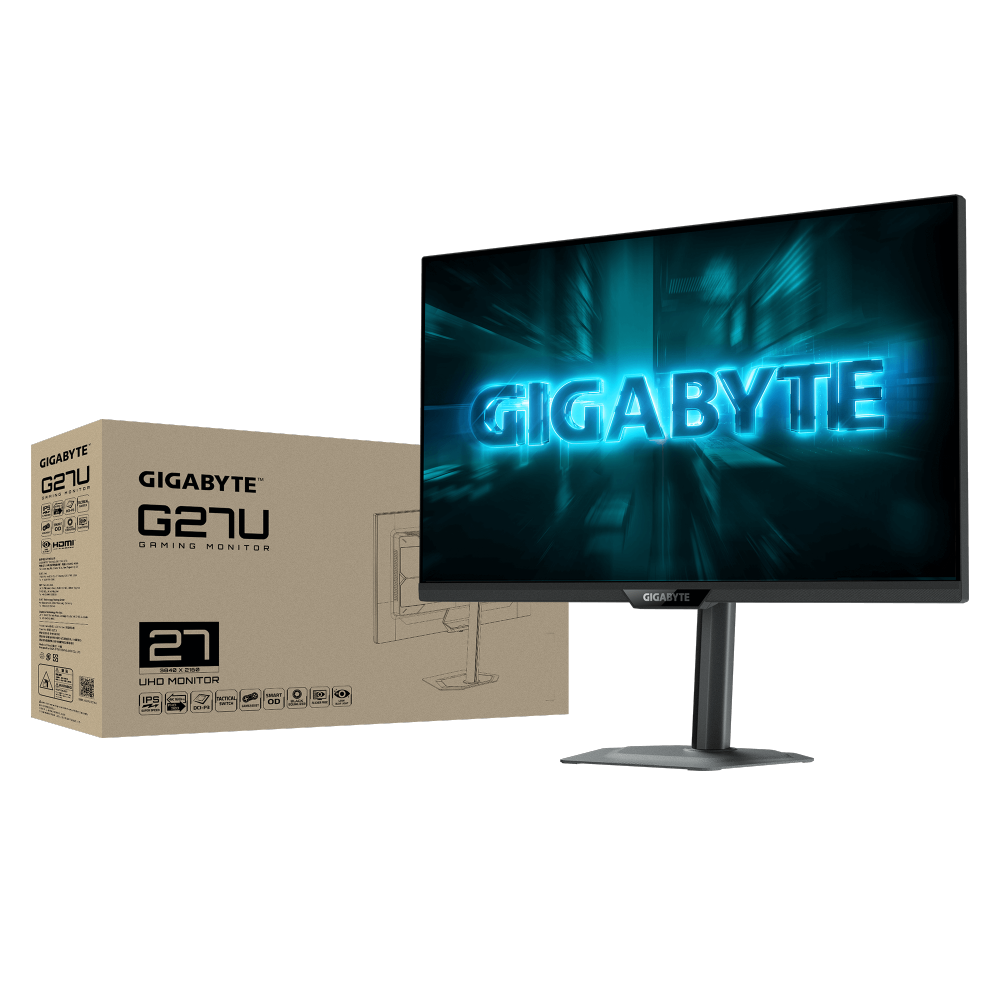 מסך גיימינג Gigabyte G27U 4K SS IPS 160HZ/320HZ 1Ms Pivot HDR400 1 מסך גיימינג Gigabyte G27U 4K SS IPS 160HZ/320HZ 1Ms Pivot HDR400