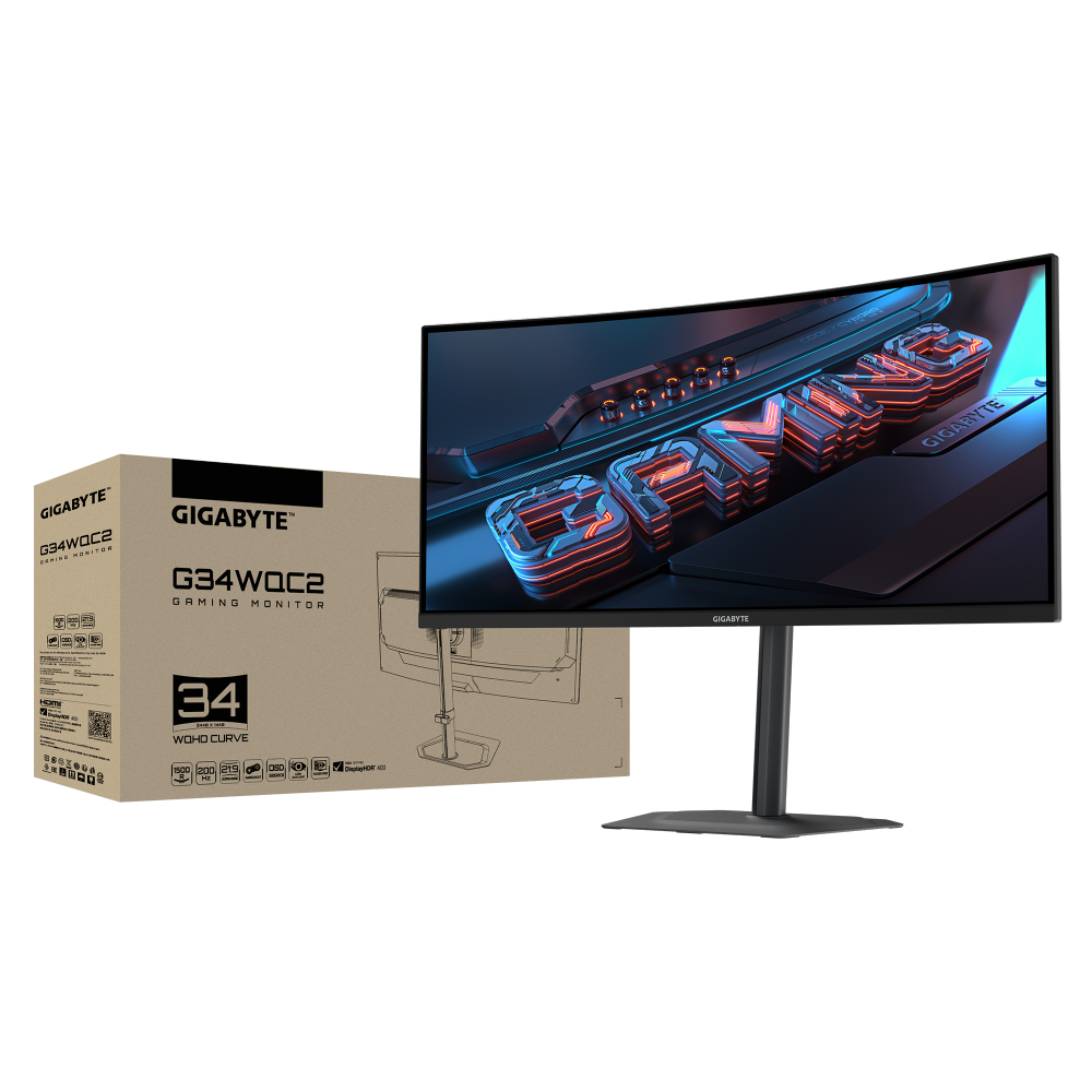 מסך קעור Gigabyte G34WQC2 VA WQHD 3440X1440 1ms 200Hz Speakers 4 מסך קעור Gigabyte G34WQC2 VA WQHD 3440X1440 1ms 200Hz Speakers – תמונה 4
