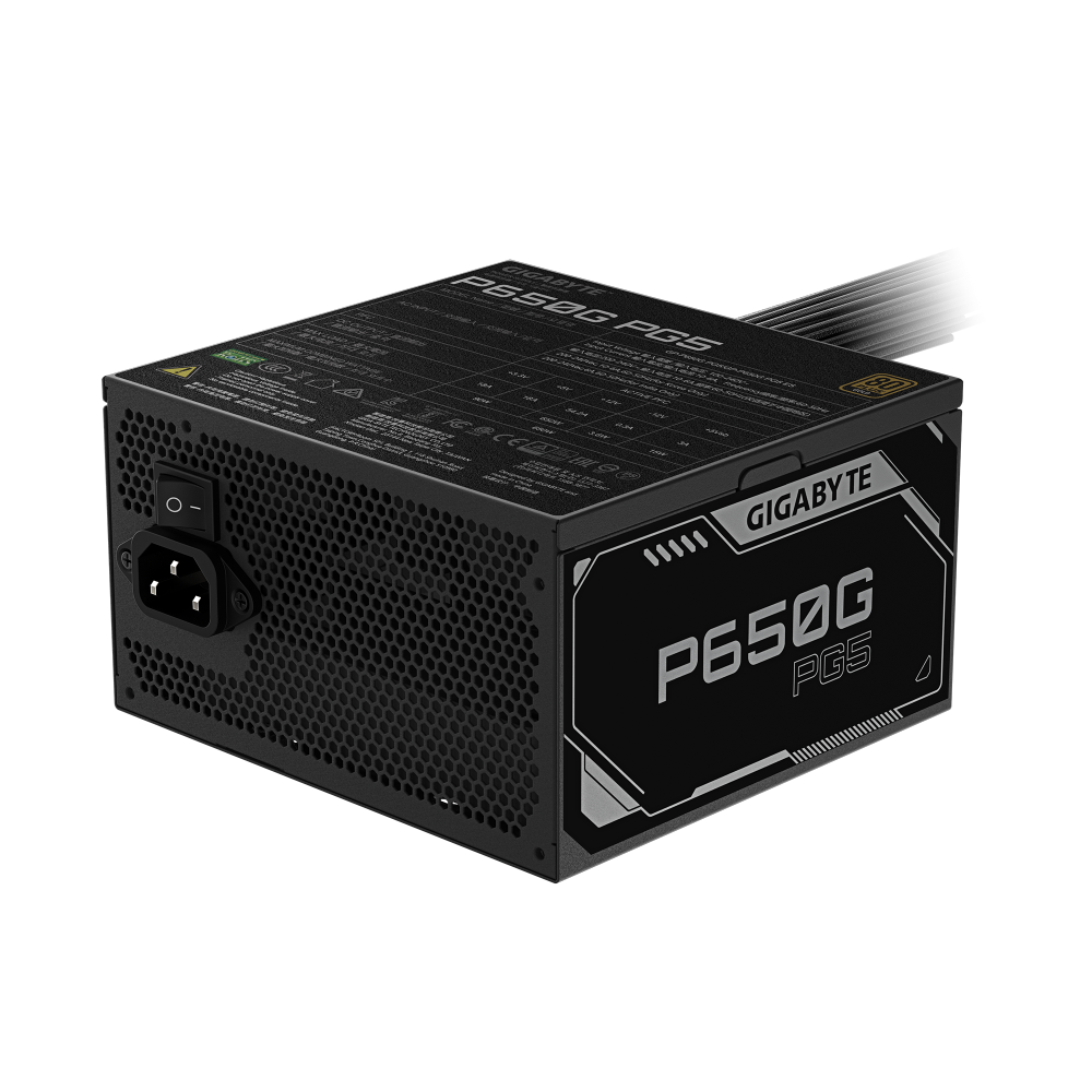 ספק כוח Gigabyte P650G 650W 80 Plus Gold ATX 3.1 PCIE 5.1 1 ספק כוח Gigabyte P650G 650W 80 Plus Gold ATX 3.1 PCIE 5.1