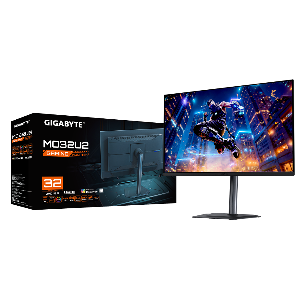 מסך Gigabyte MO32U2 EK 4K QD-OLED 0.03Ms 240Hz Adaptive Sync 4 מסך Gigabyte MO32U2 EK 4K QD-OLED 0.03Ms 240Hz Adaptive Sync – תמונה 4