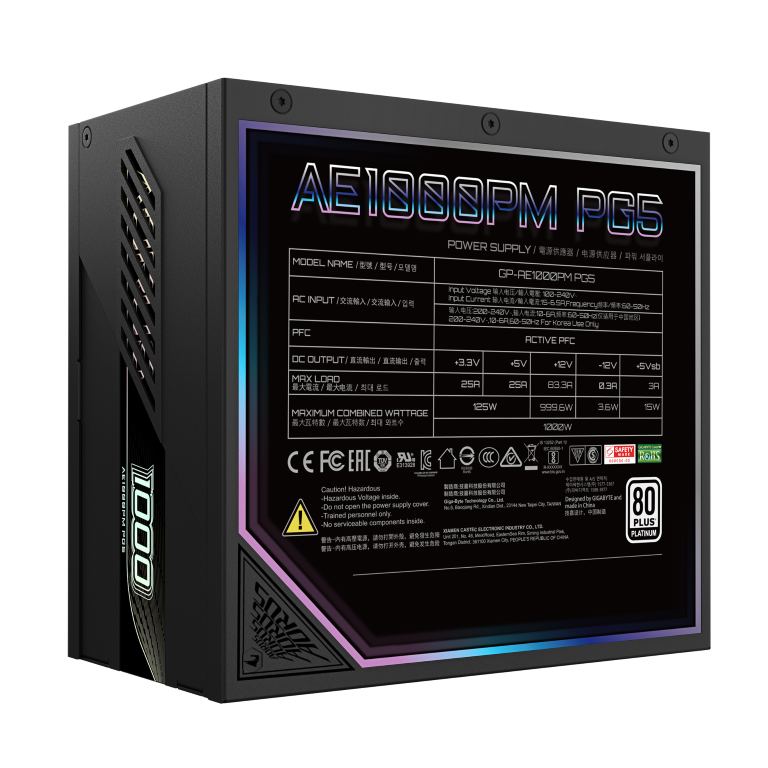ספק כוח AORUS ELITE P1000W 80 Plus Platinum Modular PCIe 5.0 3 ספק כוח AORUS ELITE P1000W 80 Plus Platinum Modular PCIe 5.0 – תמונה 3