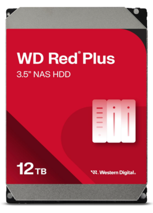 דיסק קשיח פנימי 3.5 Western Digital 12TB HDD Red Plus 512MB Cache
