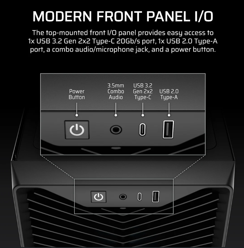 מארז Corsair 3200D RS ARGB Mid Tower ATX Black 4 מארז Corsair 3200D RS ARGB Mid Tower ATX Black – תמונה 4