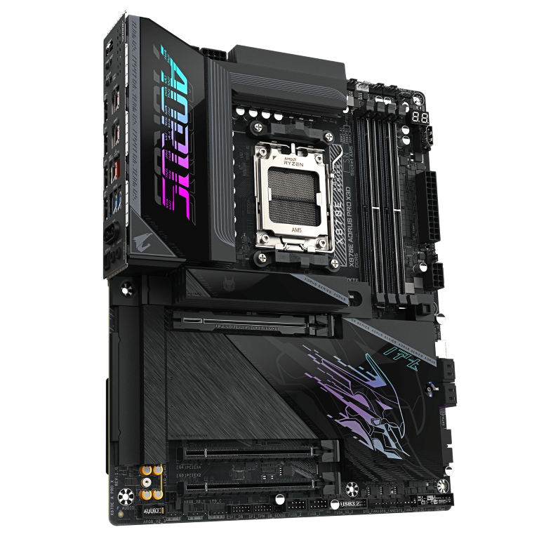 לוח אם Gigabyte X870E AORUS PRO X3D AMD AM5 ATX WIFI7 DDR5 3 לוח אם Gigabyte X870E AORUS PRO X3D AMD AM5 ATX WIFI7 DDR5 – תמונה 3