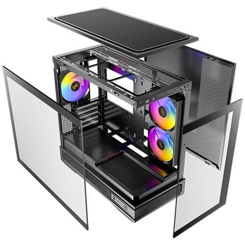 מארז Compact Micro-ATX Case 270Desgrees Full View ANTEC C2M ARGB 4 מארז Compact Micro-ATX Case 270Desgrees Full View ANTEC C2M ARGB – תמונה 4