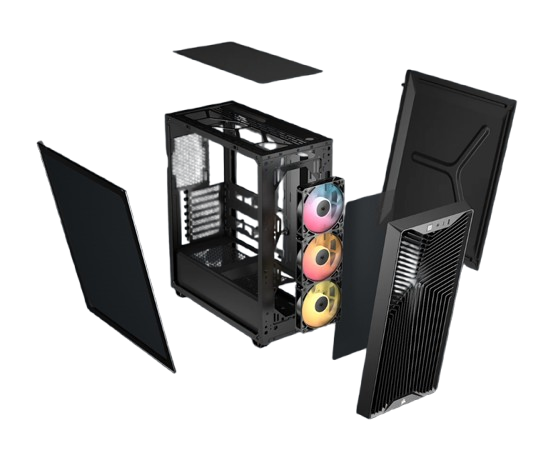 מארז Corsair 3200D RS ARGB Mid Tower ATX Black 3 מארז Corsair 3200D RS ARGB Mid Tower ATX Black – תמונה 3