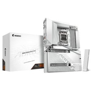 לוח לבן עם מחברי חשמל מאחור Gigabyte B850 A STEALTH AM5 DDR5 WIFI7